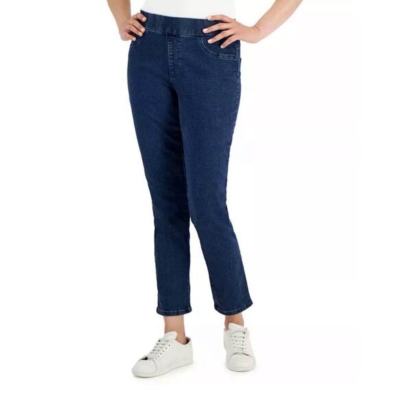 Karen Scott Overcast Pull-on Denim Jeans Petite‎ Size PS NWT - Picture 1 of 7